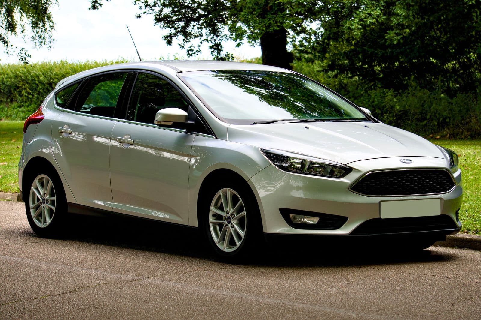 Compact hatchback seen from the front quarter